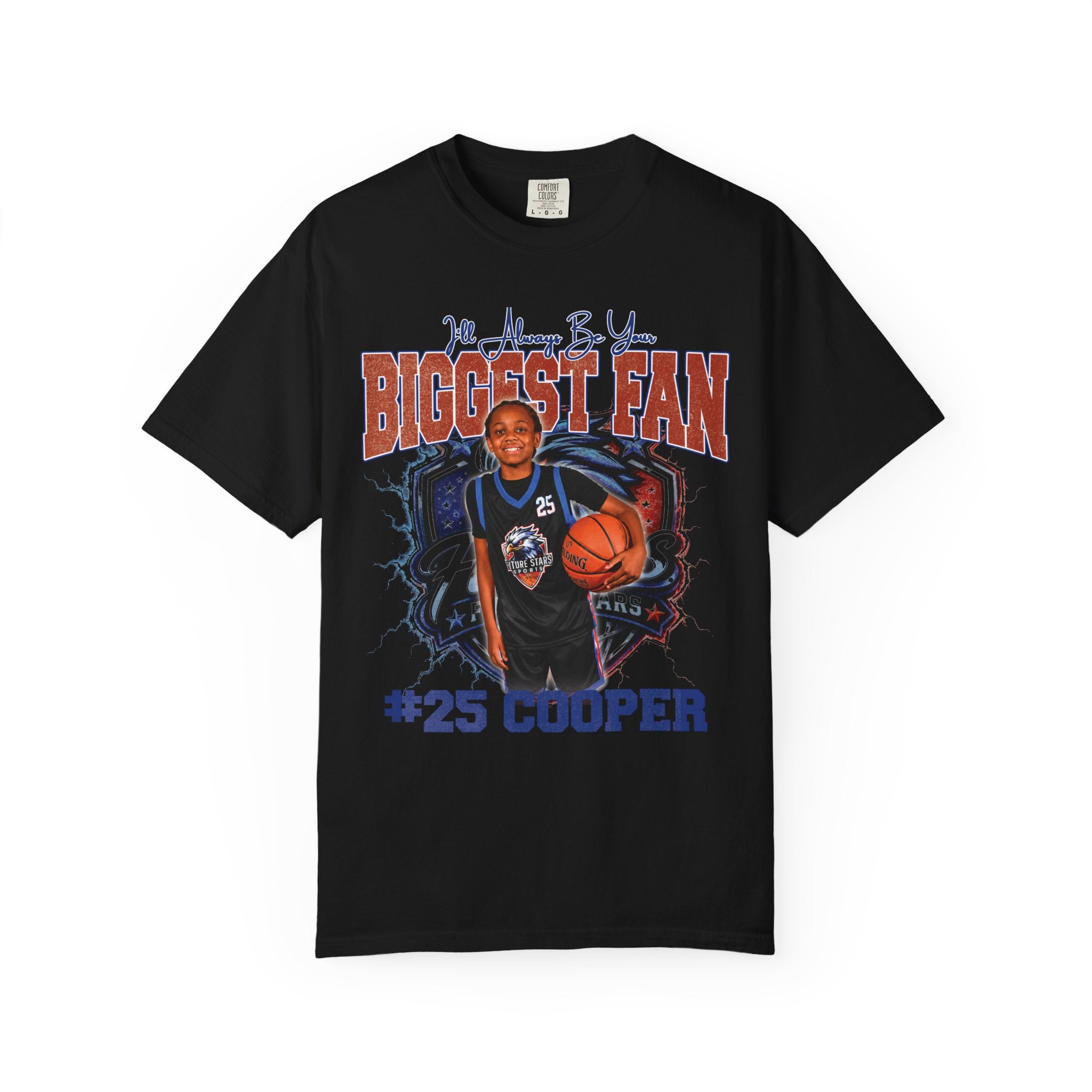 Cooper's Biggest Fan Personalized Basketball T-Shirt