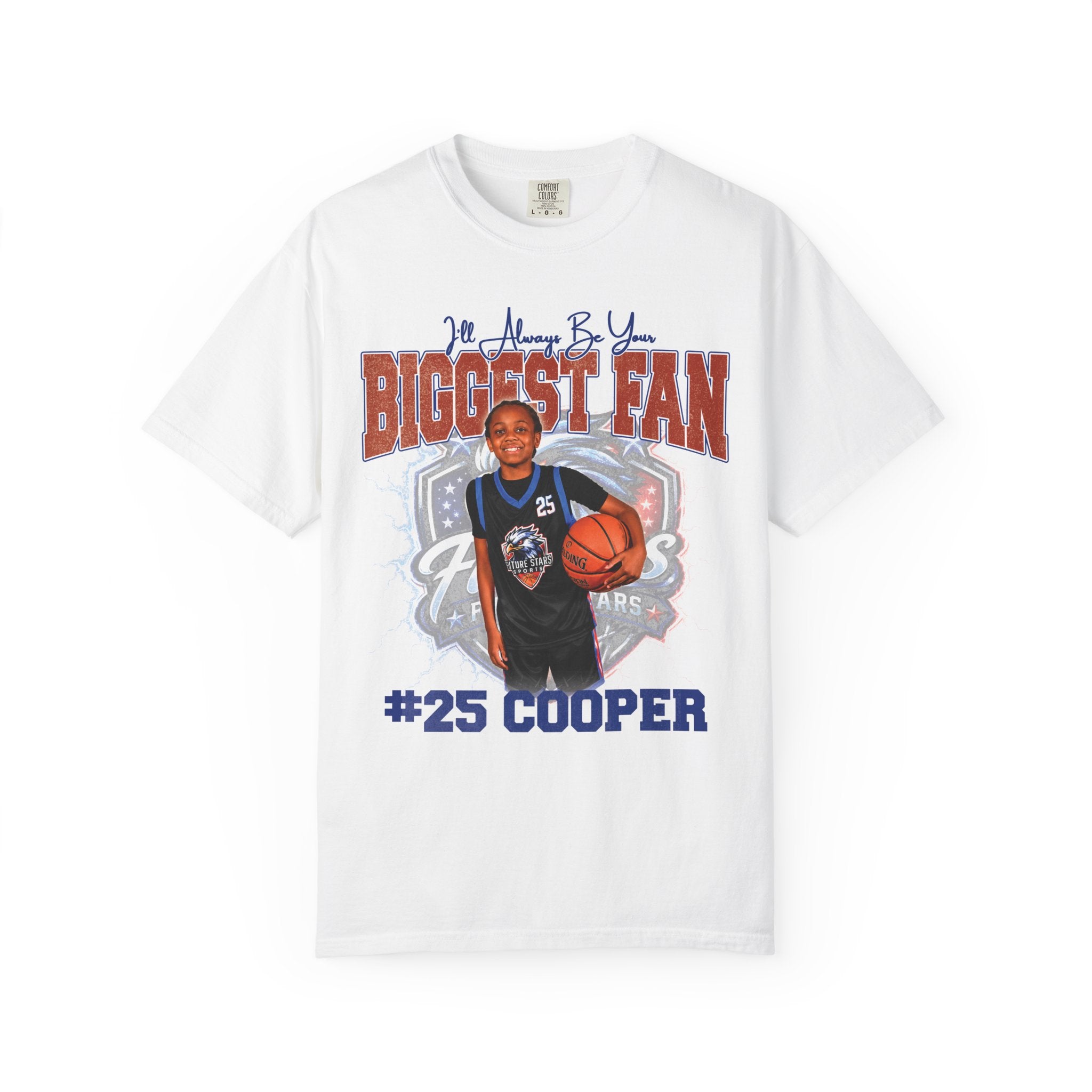 Cooper's Biggest Fan Personalized Basketball T-Shirt