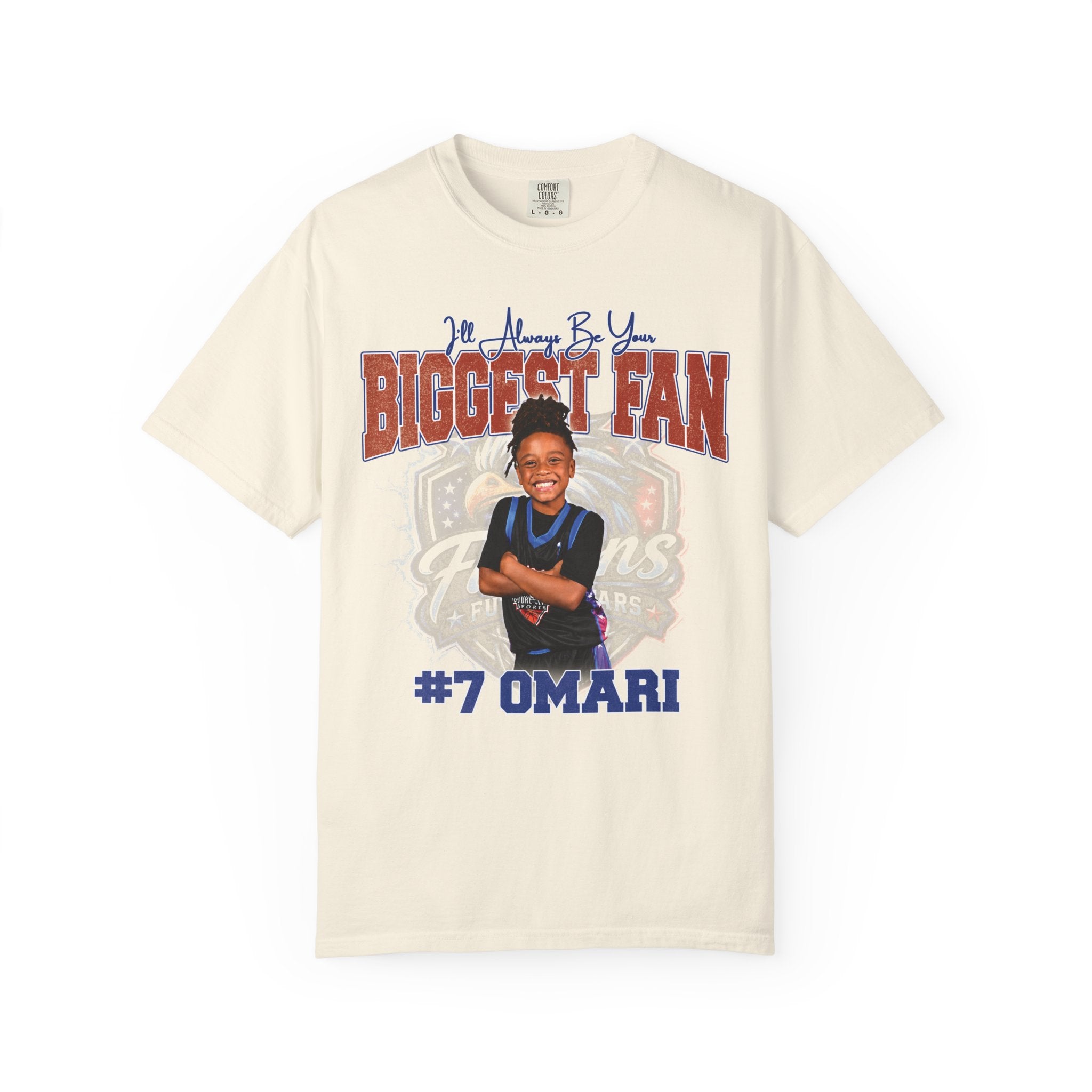 Omari's Biggest Fan Personalized Basketball T-Shirt