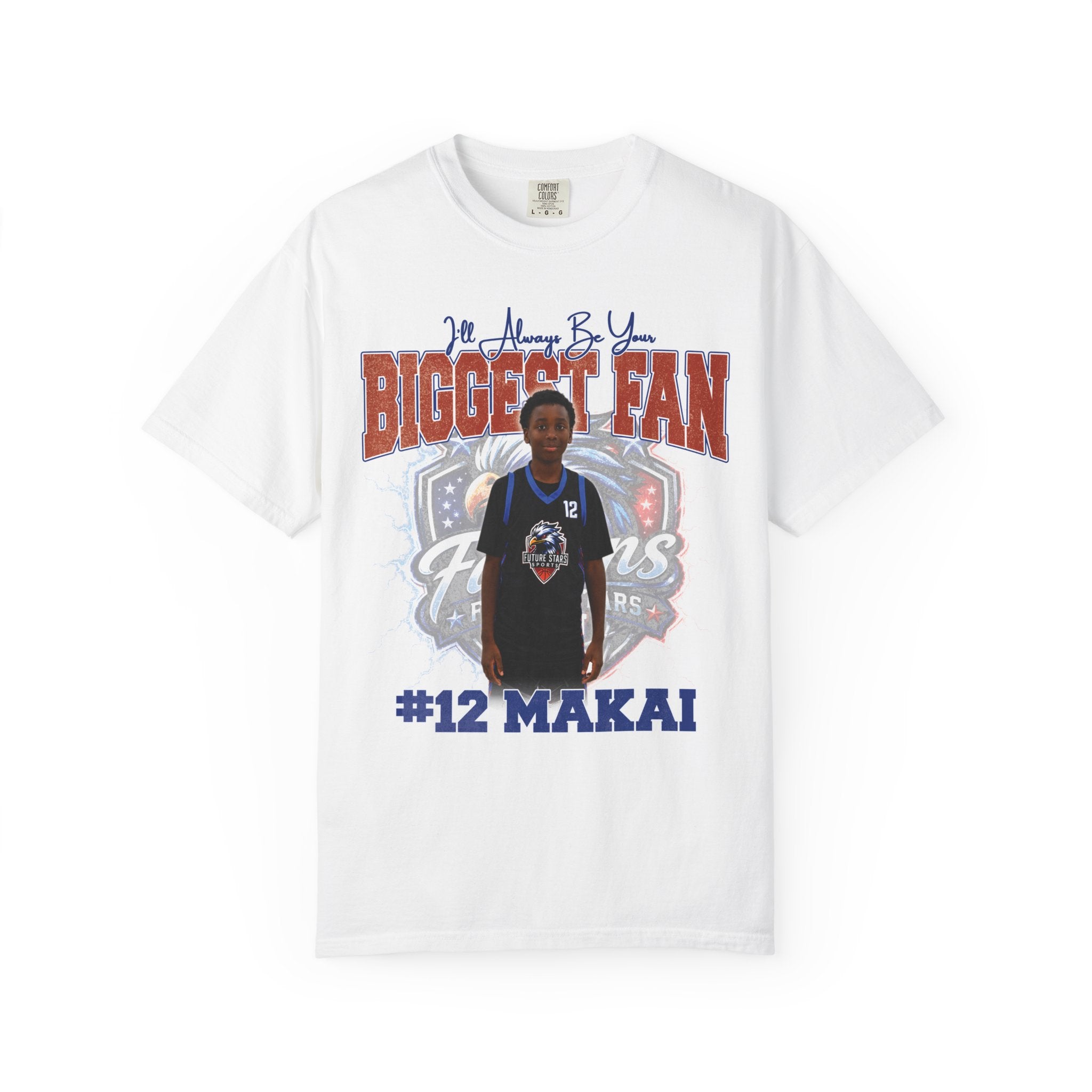 Makai's Biggest Fan Personalized Basketball T-Shirt