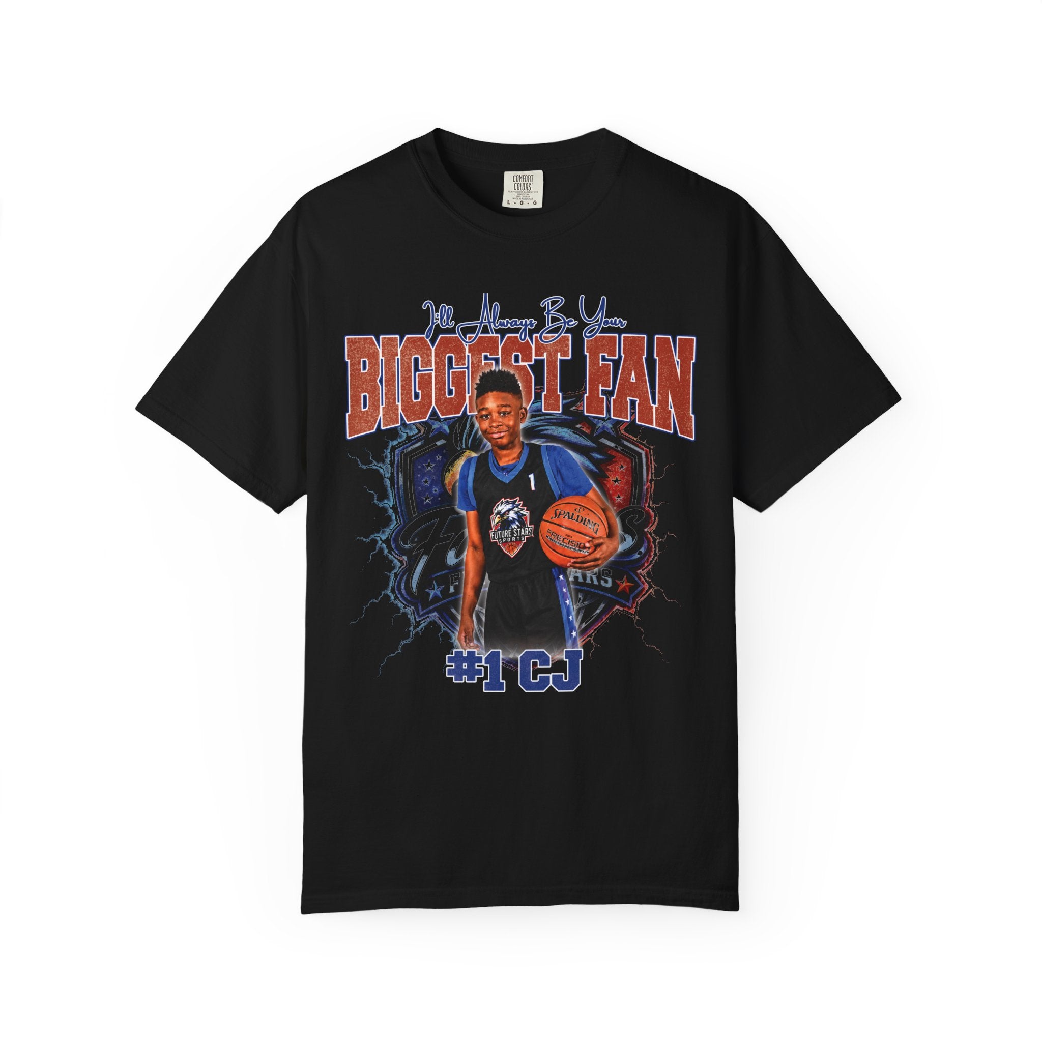CJ's Biggest Fan Personalized Basketball T-Shirt