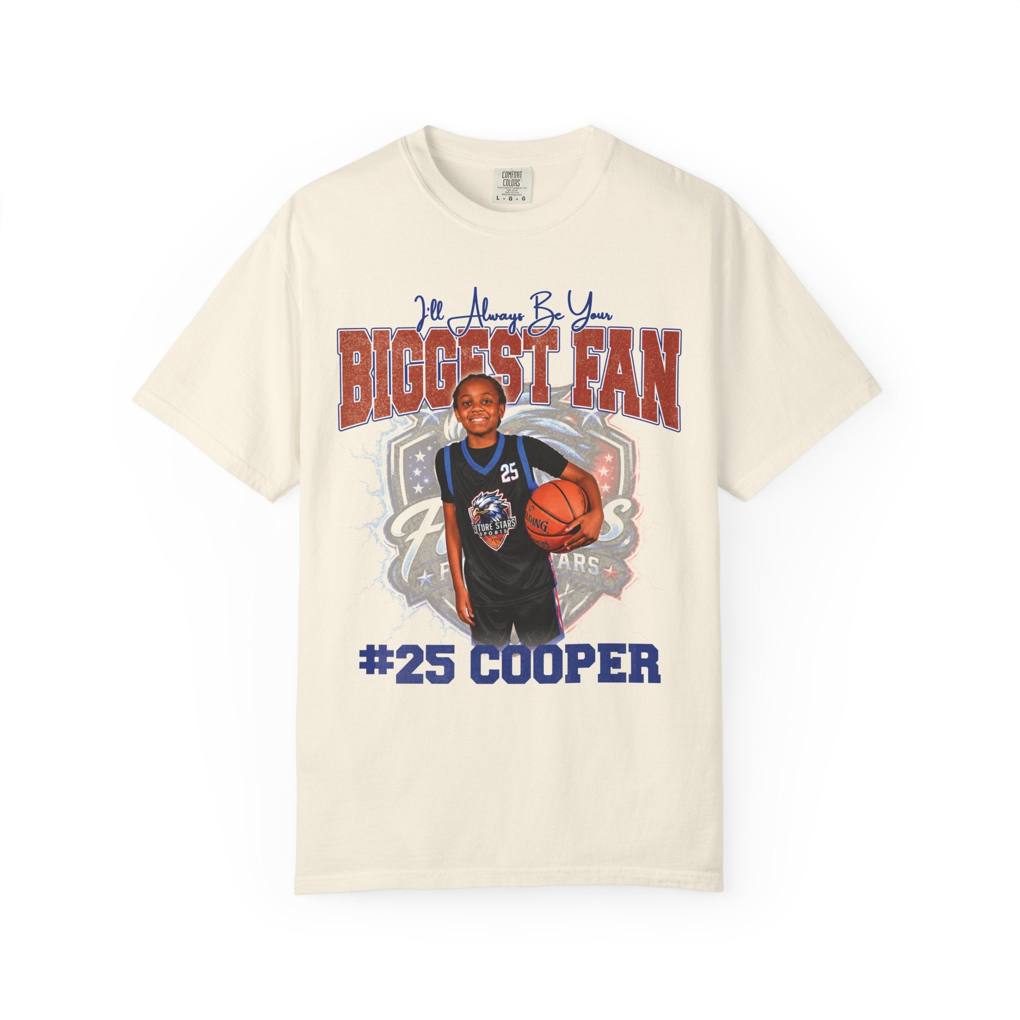 Cooper's Biggest Fan Personalized Basketball T-Shirt