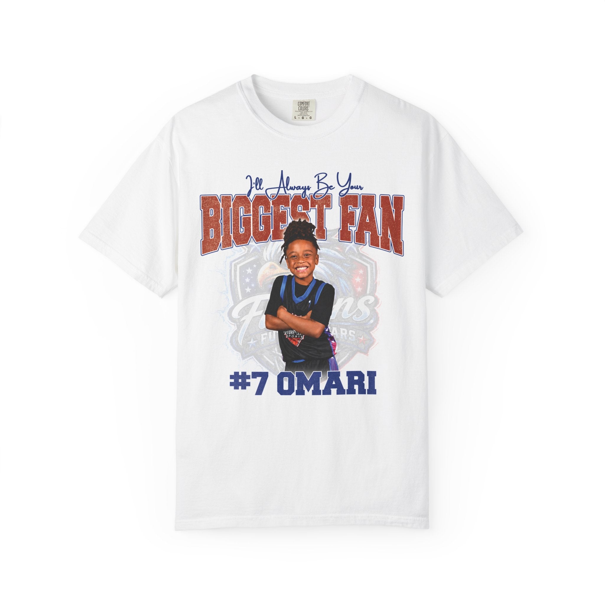Omari's Biggest Fan Personalized Basketball T-Shirt