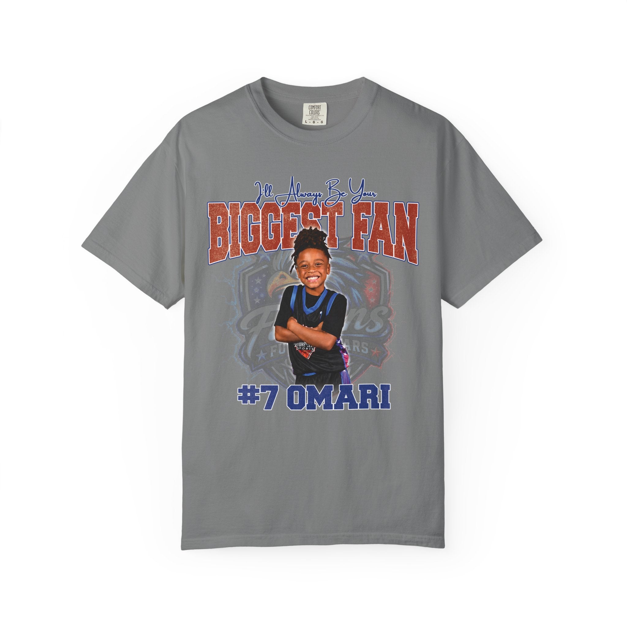 Omari's Biggest Fan Personalized Basketball T-Shirt