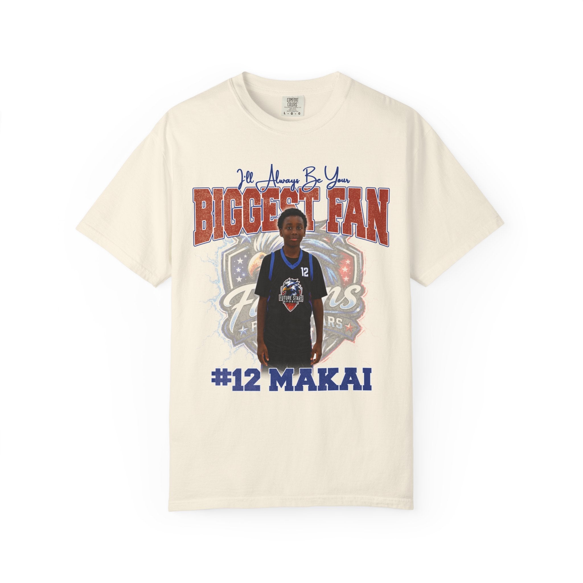 Makai's Biggest Fan Personalized Basketball T-Shirt
