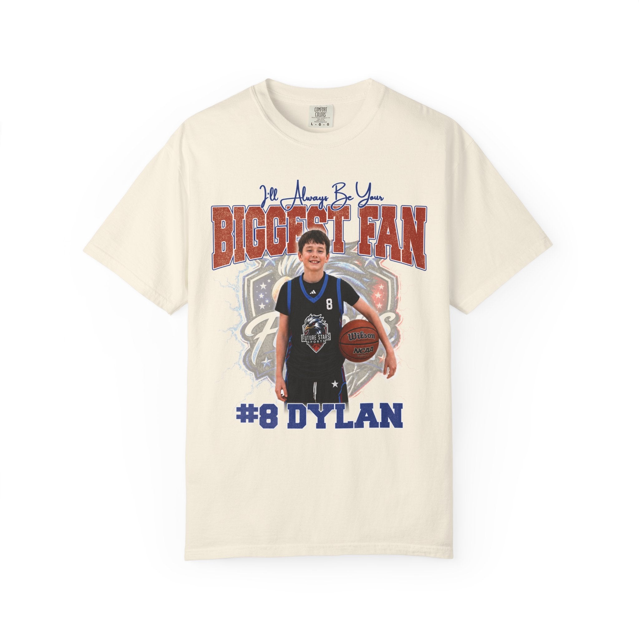 Dylan's Biggest Fan Personalized Basketball T-Shirt