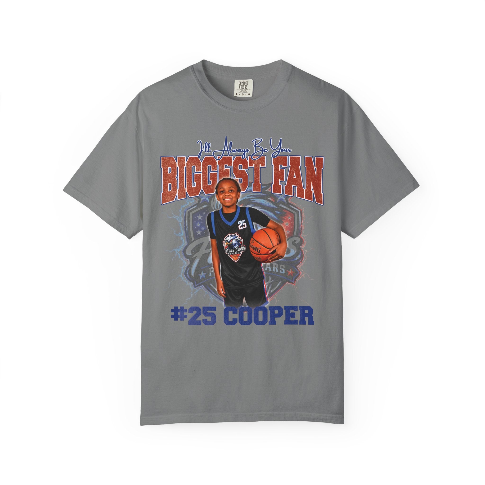 Cooper's Biggest Fan Personalized Basketball T-Shirt