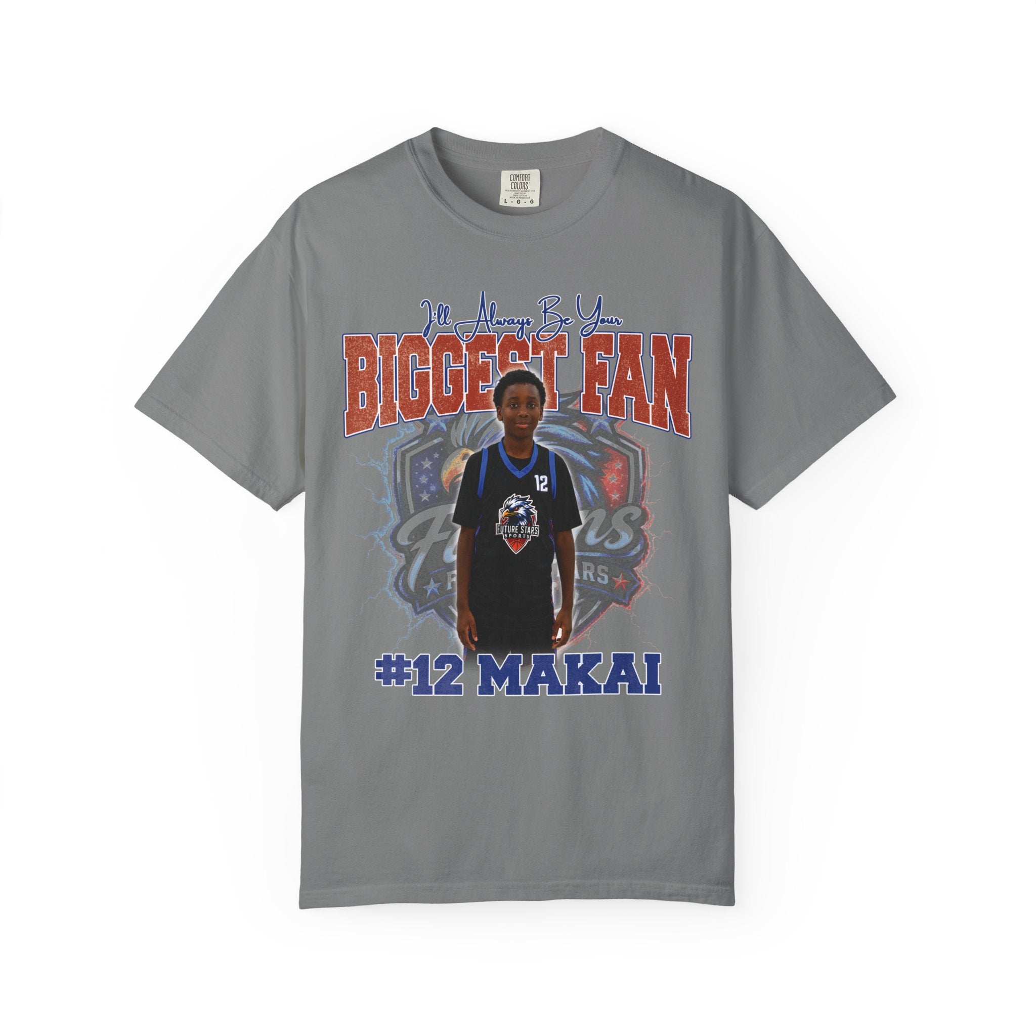Makai's Biggest Fan Personalized Basketball T-Shirt