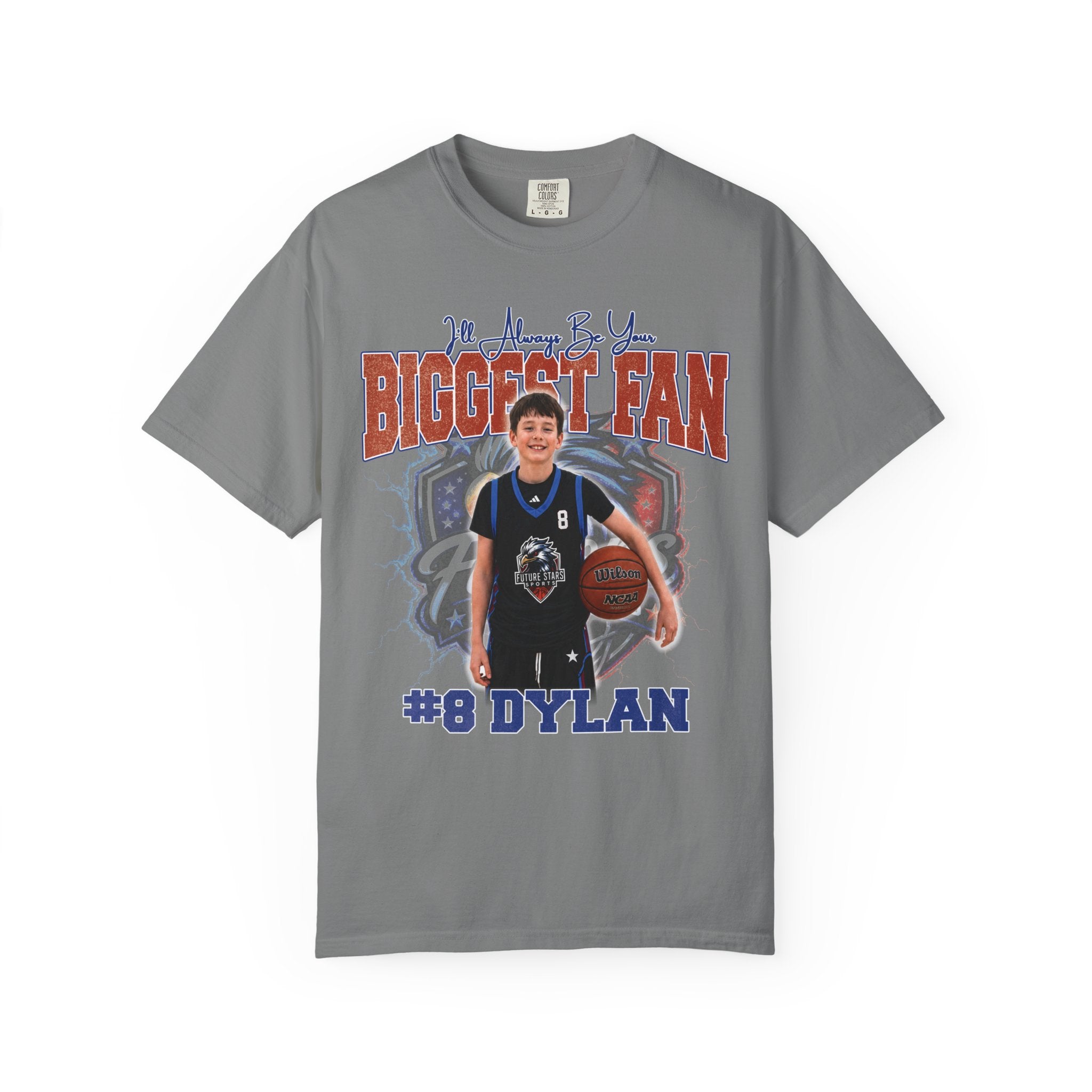 Dylan's Biggest Fan Personalized Basketball T-Shirt