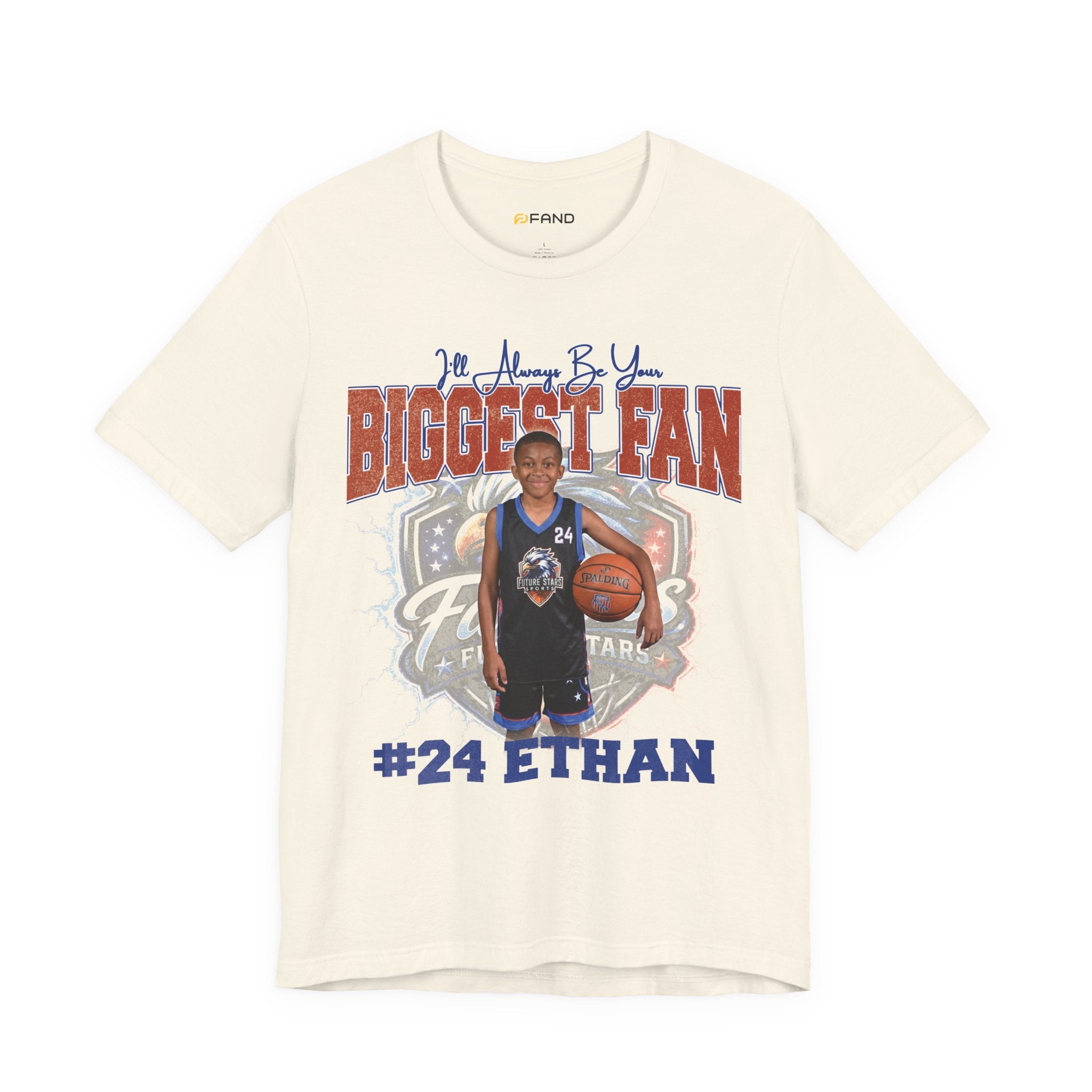 Ethan's Biggest Fan Personalized Basketball T-Shirt