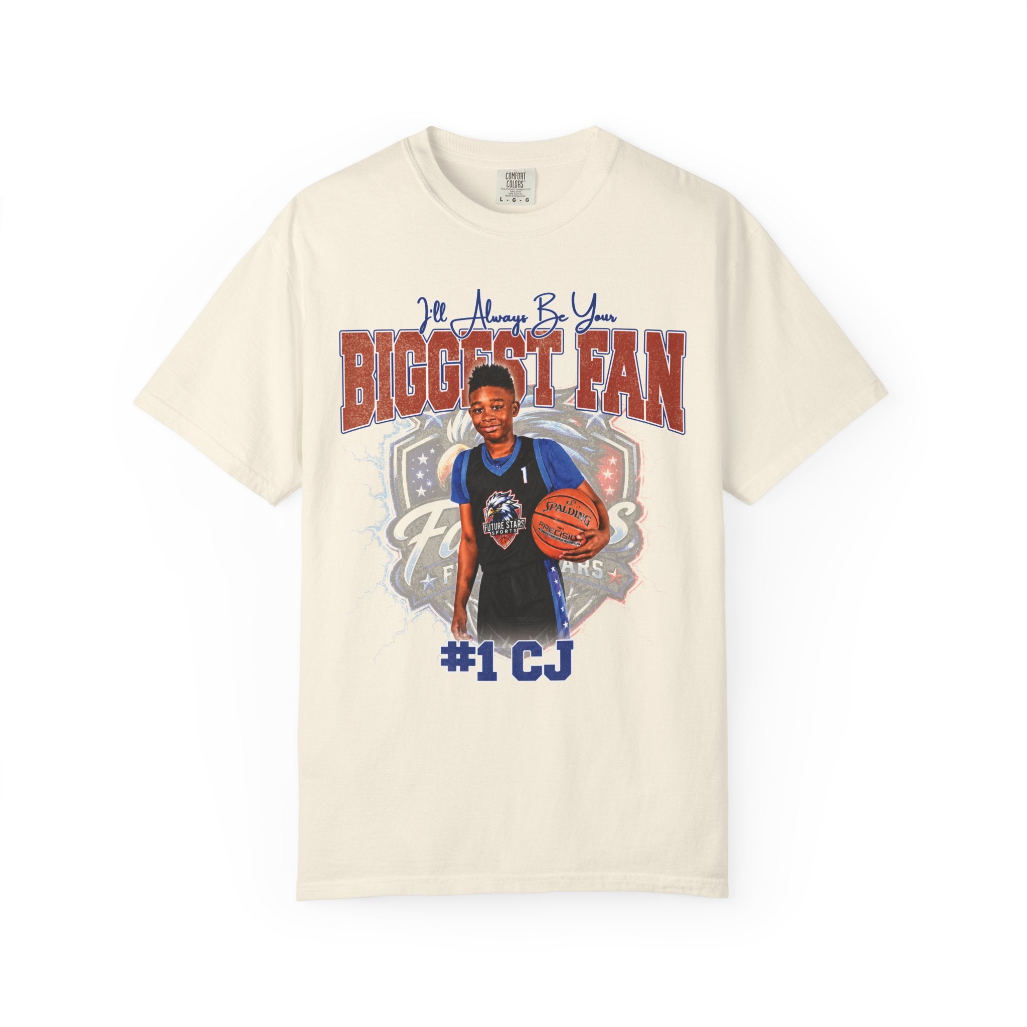 CJ's Biggest Fan Personalized Basketball T-Shirt